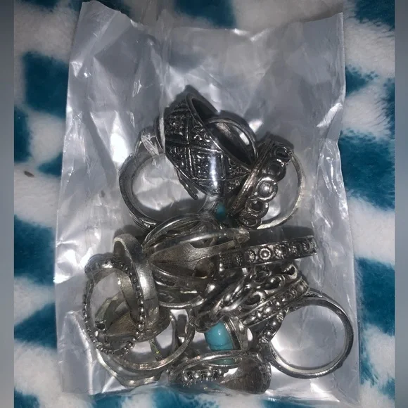 COPY - Lot of silver and gold rings - Picture 5 of 6